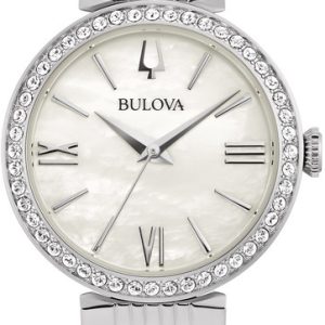 Bulova Damklocka 96L284 Vit/Stål Ø30 mm