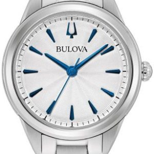 Bulova Damklocka 96L285 Silverfärgad/Stål Ø28 mm