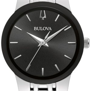 Bulova Damklocka 96L299 Futuro Svart/Stål Ø32 mm