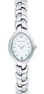 Bulova Damklocka 96L34 Dress Vit/Stål Ø17 mm