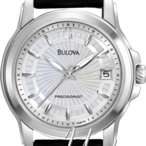 Bulova Damklocka 96M120 Precisionist Silverfärgad/Läder Ø36 mm