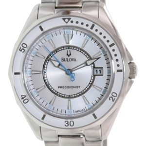 Bulova Damklocka 96M123 Precisionist Vit/Stål Ø32 mm