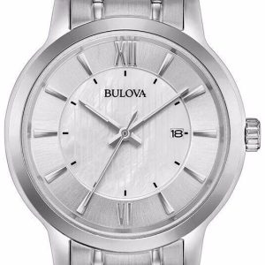 Bulova Damklocka 96M141 Classic Silverfärgad/Stål Ø32 mm