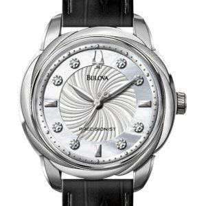 Bulova Damklocka 96P124 Brightwater Vit/Läder Ø30.8 mm