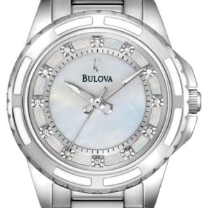 Bulova Damklocka 96P144 Diamond Blå/Stål Ø32 mm