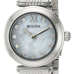 Bulova Damklocka 96P167 Dress Vit/Stål Ø24.5 mm