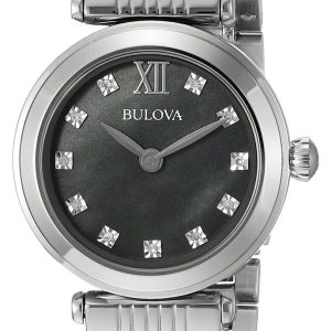 Bulova Damklocka 96P169 Dress Svart/Stål Ø24 mm