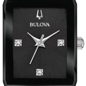 Bulova Damklocka 96P202 Svart/Stål