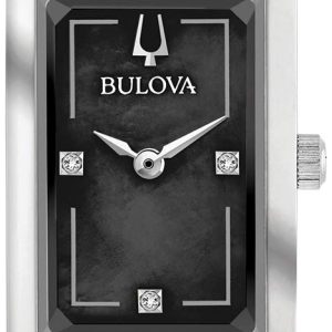 Bulova Damklocka 96P209 Diamond Svart/Stål