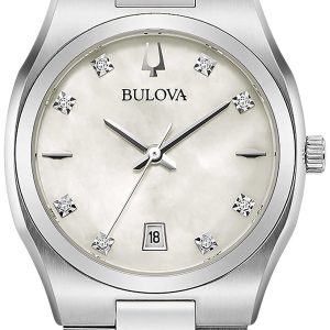 Bulova Damklocka 96P218 Surveyor Vit/Stål Ø34 mm