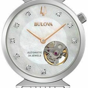 Bulova Damklocka 96P222 Regatta Vit/Stål Ø32.2 mm