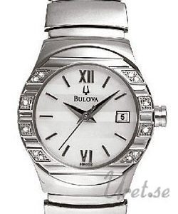 Bulova Damklocka 96R002 Diamonds Dam Vit/Stål Ø25 mm