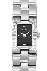 Bulova Damklocka 96R01 Diamond Svart/Stål