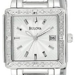 Bulova Damklocka 96R143 Diamond Silverfärgad/Stål