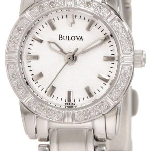 Bulova Damklocka 96R156 Diamond Silverfärgad/Stål Ø20 mm