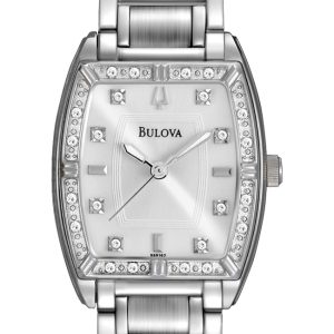 Bulova Damklocka 96R162 Highbridge Vit/Stål