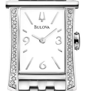 Bulova Damklocka 96R186 Diamond Vit/Stål