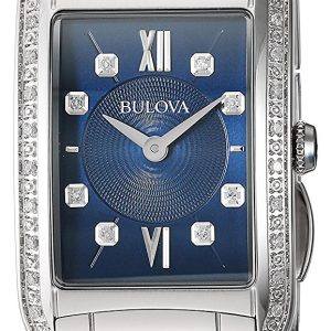 Bulova Damklocka 96R211 Diamond Blå/Stål