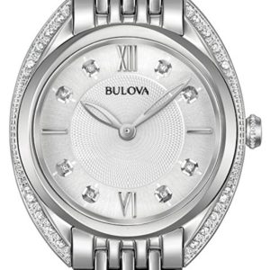 Bulova Damklocka 96R212 Silverfärgad/Stål Ø30 mm