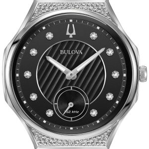 Bulova Damklocka 96R229 Curv Svart/Satin Ø40 mm