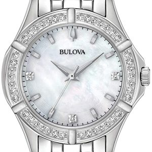 Bulova Damklocka 96R233 Classic Vit/Stål Ø33.8 mm