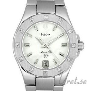 Bulova Damklocka 96R24 Marine Star Dam Vit/Stål Ø25 mm