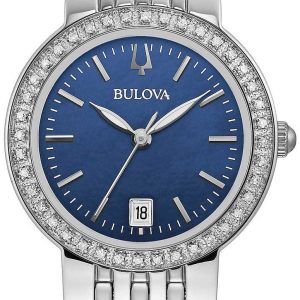 Bulova Damklocka 96R240 Classic Blå/Stål Ø26 mm