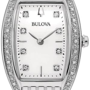 Bulova Damklocka 96R244 Vit/Stål