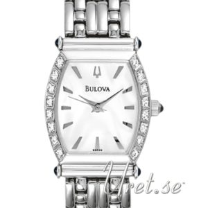 Bulova Damklocka 96R39 Diamond Vit/Stål