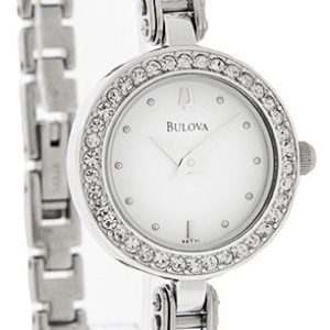 Bulova Damklocka 96T71 Crystal Vit/Stål Ø20 mm