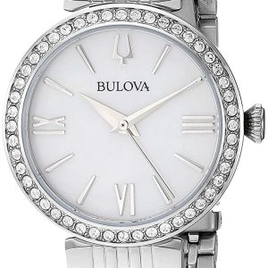 Bulova Damklocka 96X149 Vit/Stål Ø30 mm