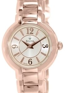 Bulova Damklocka 97L122 Dress Silverfärgad/Roséguldstonat stål