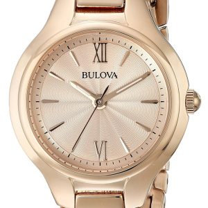 Bulova Damklocka 97L151 Dress Roséguldstonad/Roséguldstonat stål