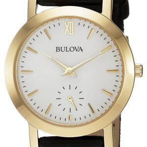 Bulova Damklocka 97L159 Dress Vit/Läder Ø32 mm