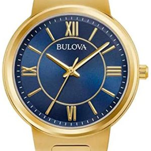 Bulova Damklocka 97L165 Dress Blå/Gulguldtonat stål Ø32 mm