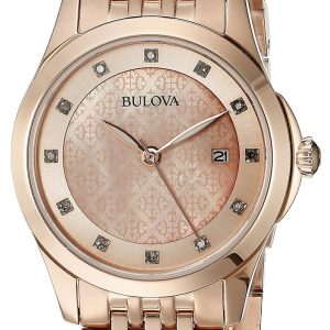 Bulova Damklocka 97P112 Bracelet Roséguldstonad/Roséguldstonat