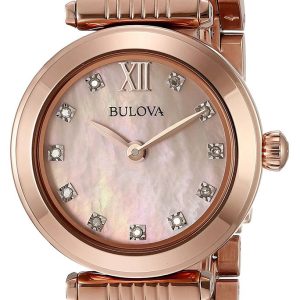 Bulova Damklocka 97P116 Dress Roséguldstonad/Roséguldstonat stål