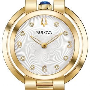 Bulova Damklocka 97P125 Diamond Silverfärgad/Gulguldtonat stål Ø35