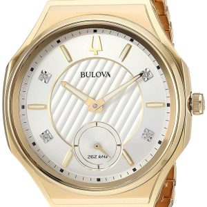 Bulova Damklocka 97P136 Diamond Silverfärgad/Gulguldtonat stål