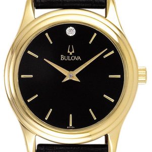 Bulova Damklocka 97Y01 Dress Svart/Läder Ø30 mm