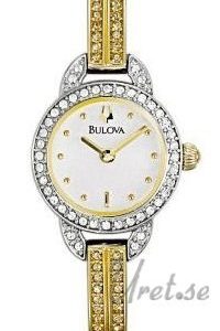 Bulova Damklocka 98L108 Crystal Dam Vit/Stål Ø19 mm