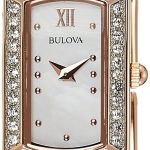 Bulova Damklocka 98L205 Silverfärgad/Roséguldstonat stål