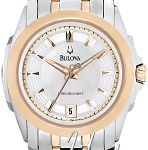 Bulova Damklocka 98M106 Precisionist Silverfärgad/Roséguldstonat