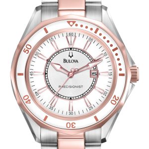 Bulova Damklocka 98M113 Winter Park Vit/Roséguldstonat stål Ø36 mm