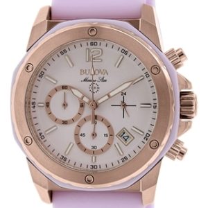 Bulova Damklocka 98M118 Lila/Gummi Ø36 mm