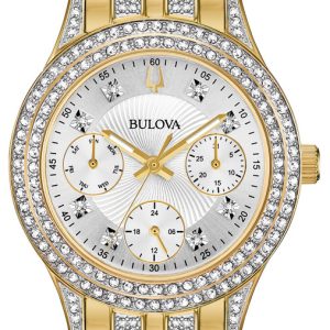 Bulova Damklocka 98N112 Silverfärgad/Gulguldtonat stål Ø33 mm