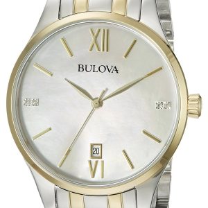 Bulova Damklocka 98P149 Bracelet Silverfärgad/Gulguldtonat stål