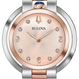 Bulova Damklocka 98P174 Roséguldstonad/Roséguldstonat stål Ø35 mm