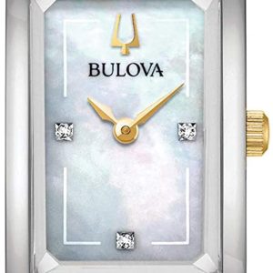 Bulova Damklocka 98P188 Classic Vit/Gulguldtonat stål