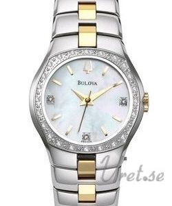 Bulova Damklocka 98R008 Diamonds Dam Vit/Stål Ø25 mm